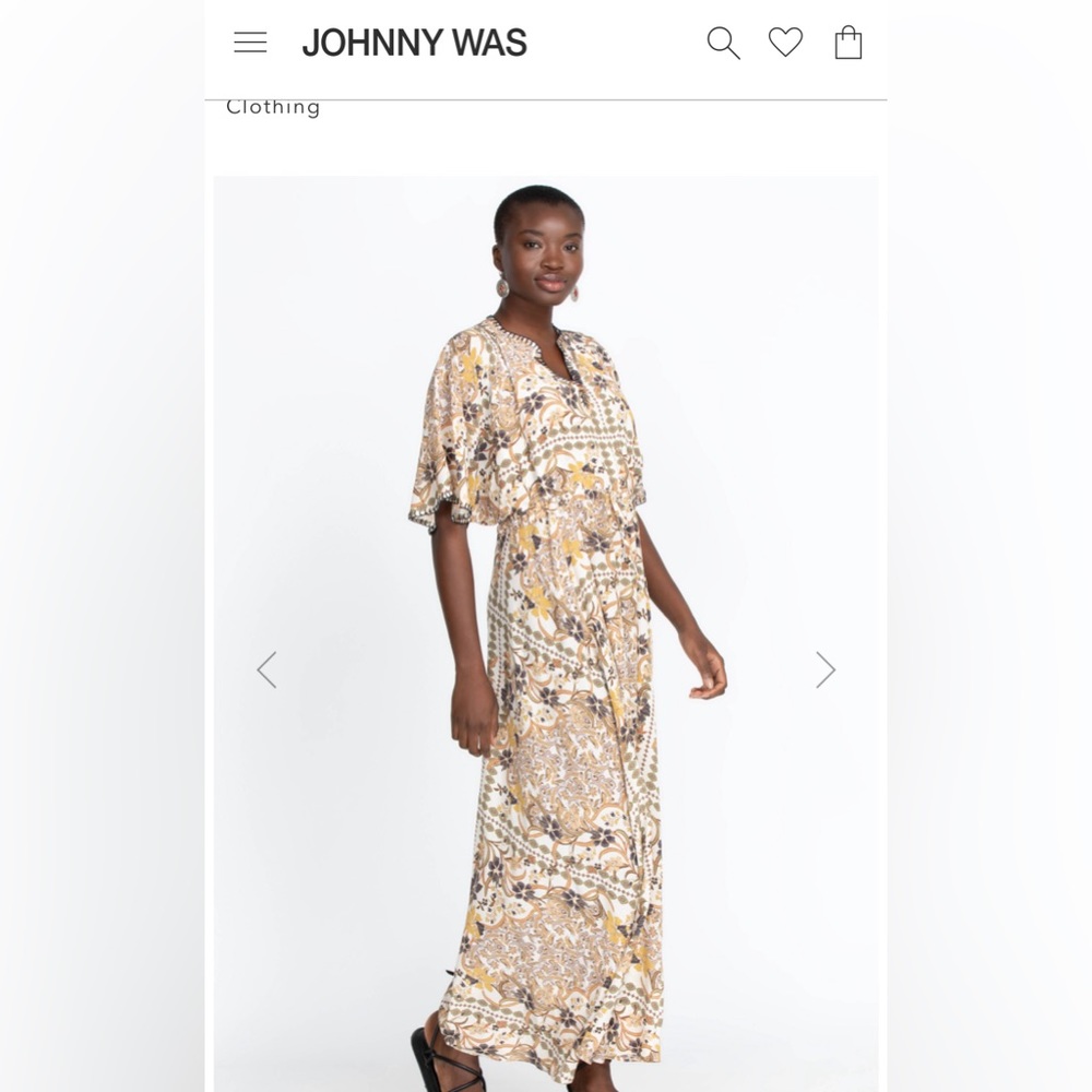 Johnny Was Boho Cruz Silk Floral Maxi dress. UEC. Large - Picture 2 of 7